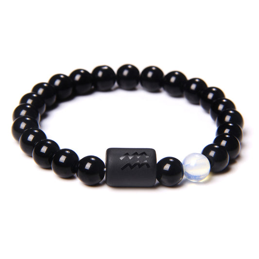 Aquarius Agate Beaded Bracelet