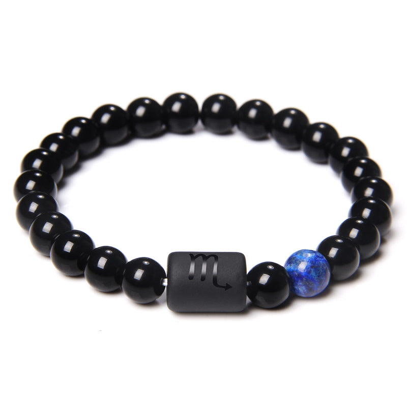 Scorpio Agate Beaded Bracelet
