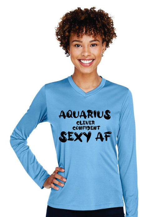 Aquarius Sexy AF - Long Sleeve Shirt