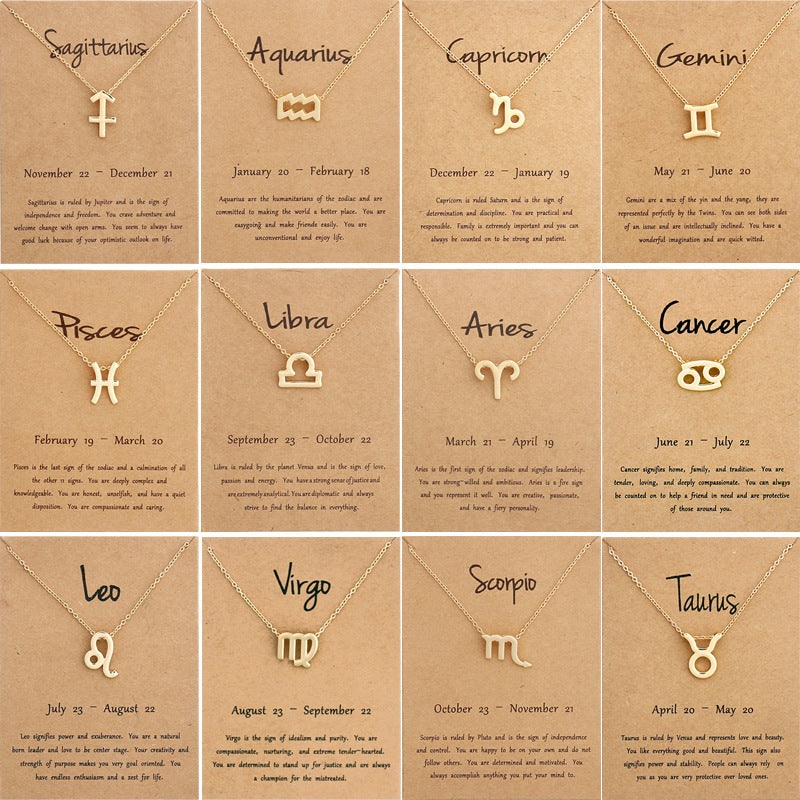 Aquarius Astrology Necklace
