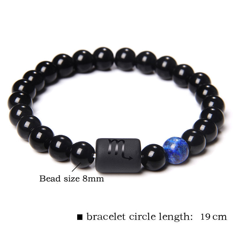 Libra Agate Beaded Bracelet