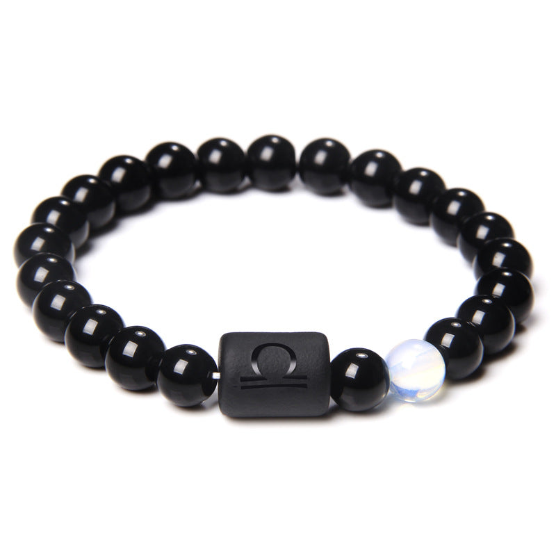 Libra Agate Beaded Bracelet
