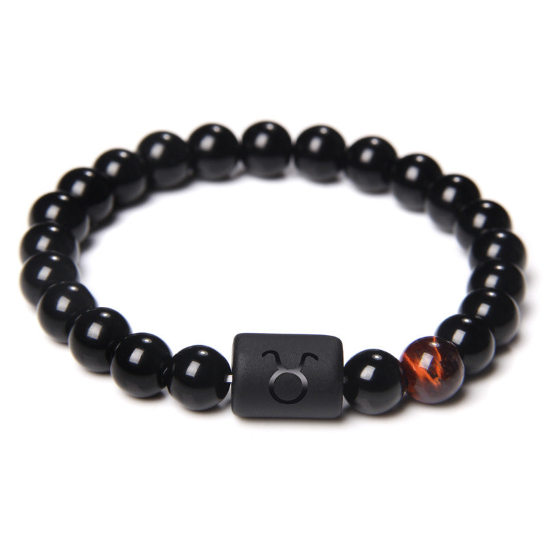 Taurus Agate Beaded Bracelet