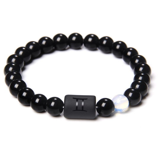 Gemini Agate Beaded Bracelet
